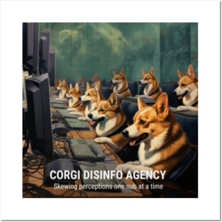 Corgi Disinformation Agency Posters and Art